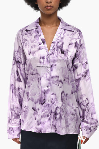 SEASONAL Hemd Aus Satin Mit Blumenmuster