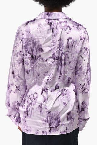 SEASONAL Hemd Aus Satin Mit Blumenmuster