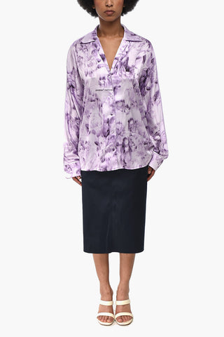 SEASONAL Hemd Aus Satin Mit Blumenmuster