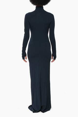 Knitted Maxi Dress with Glove Sleeve