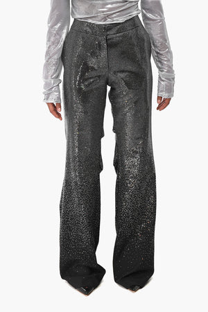 EVENING Pantaloni Bootcut con Strass All-Over