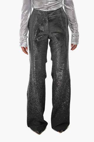 EVENING Bootcut Pants with All-Over Rhinestones