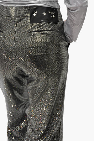 EVENING Pantaloni Bootcut con Strass All-Over