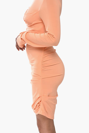 SEASONAL Midikleid TWIST aus Viskose-Crêpe