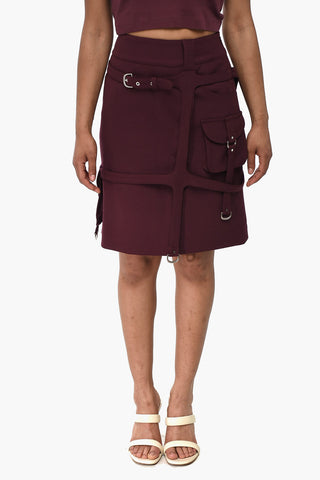Wool-Blend Cargo Miniskirt BLEND