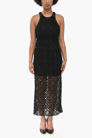 Vestito Crochet Midi con Sottoveste Interna