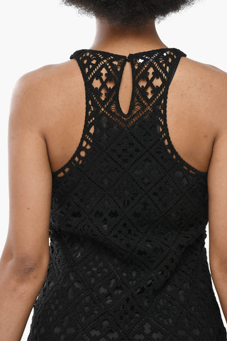 Vestito Crochet Midi con Sottoveste Interna