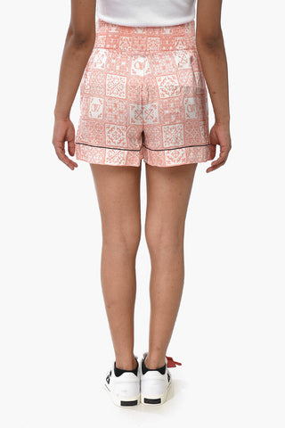 Silk-Blend Shorts MAIOLICA With Elastic Waist