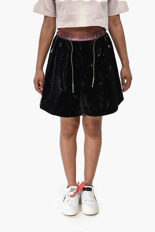 Shorts VELVET in Nylon con Elastico in Vita Logato
