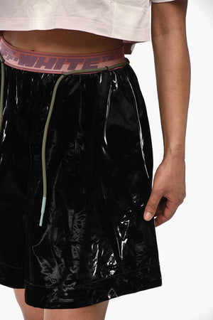 Nylon-Shorts VELVET mit elastischem Logobund