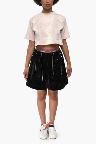 Shorts VELVET in Nylon con Elastico in Vita Logato