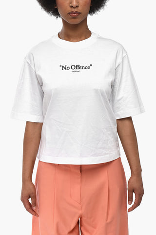 Rundhals-T-Shirt NO OFFENCE aus Baumwolle mit Print