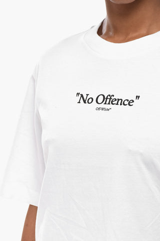 Rundhals-T-Shirt NO OFFENCE aus Baumwolle mit Print