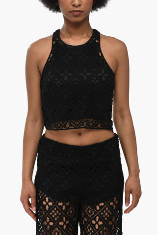 Crochet Crop Top With Lining