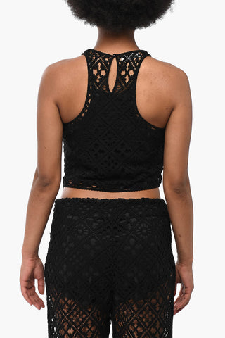 Crochet Crop Top With Lining