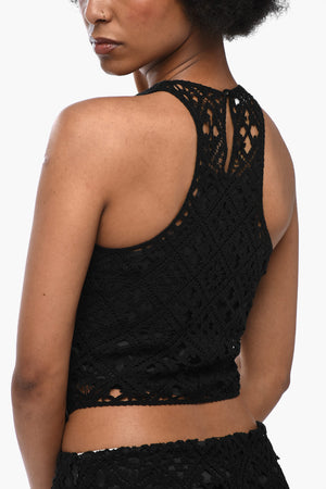 Crochet Crop Top With Lining