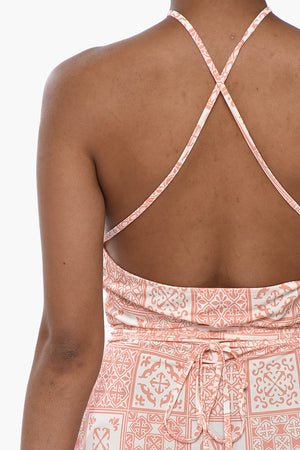 Minikleid MAIOLICA aus Stretch-Viskose mit Schnürdetail