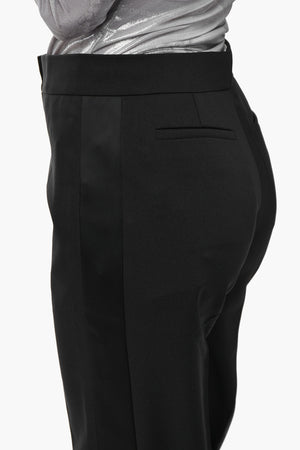 Pantaloni in Tessuto Twill con Bande Laterali in Satin