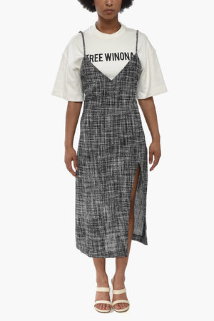 Midikleid FREE WINONA aus Doppelstoff