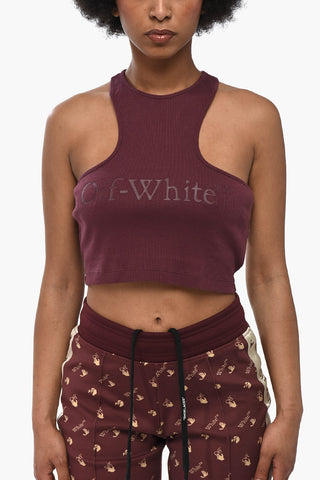 Mixed Cotton Crop Top BIG LOGO With Print