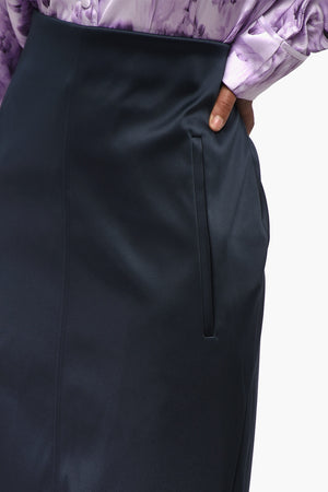 Longuette 3 Tasche in Satin con Zip Laterale