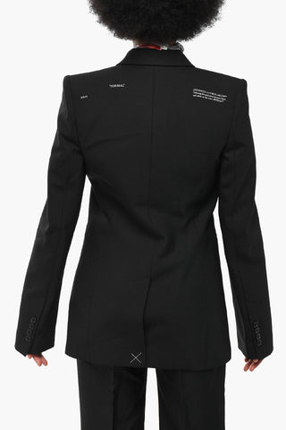 PERMANENT Blazer aus Wollmix mit Spitzenrevers