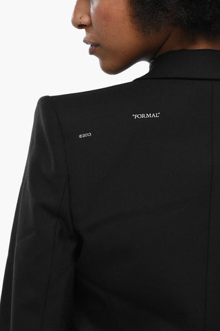 PERMANENT Blazer aus Wollmix mit Spitzenrevers
