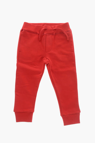 Joggers in Cotone a Tinta Unita con Elastico in Vita