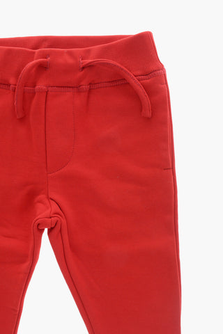Joggers in Cotone a Tinta Unita con Elastico in Vita