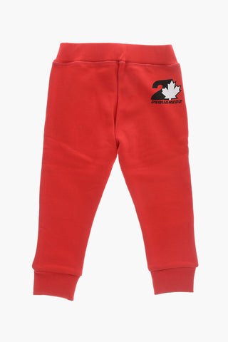 Joggers in Cotone a Tinta Unita con Elastico in Vita