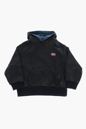 Coated Cotton Hooded Sweatshirt