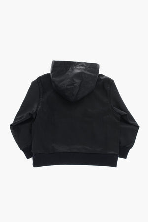 Coated Cotton Hooded Sweatshirt