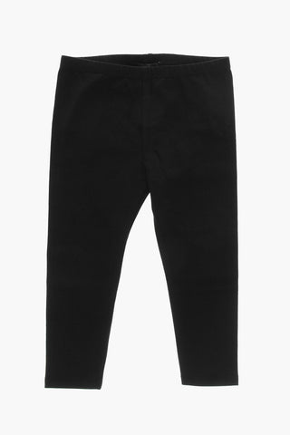 Cotton Leggings with Elastic Waistband, Solid Colour