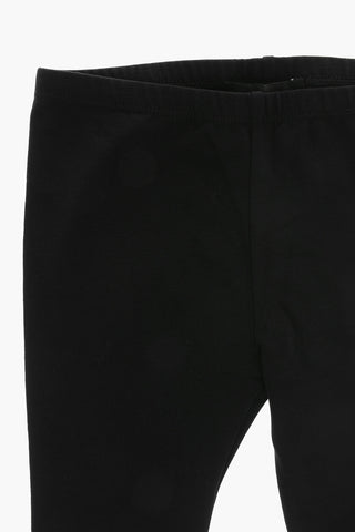 Cotton Leggings with Elastic Waistband, Solid Colour