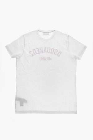 Cotton Crewneck T-Shirt With Print