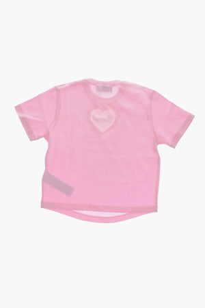 Rundhals-T-Shirt Aus Baumwolle Mit Strasslogo