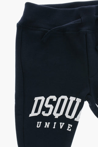 Cotton Joggers With Contrast Print
