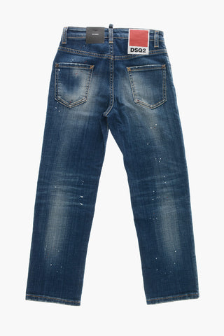Jeans 642 Effetto Painting con Bottone Logato