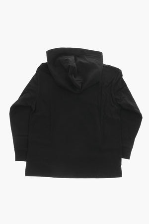 Lightweight Cotton Sweatshirt with Metallic Logo Detail