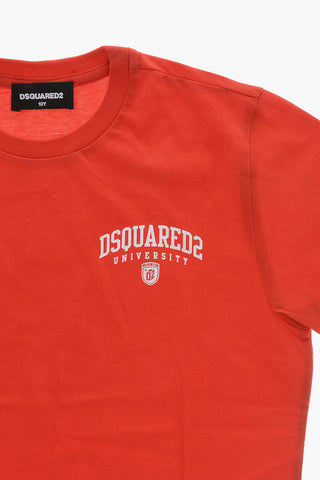 Baumwoll-T-Shirt mit kontrastierendem Frontprint
