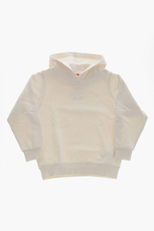 Brushed Cotton Hooded Sweatshirt with Embroidered Logo