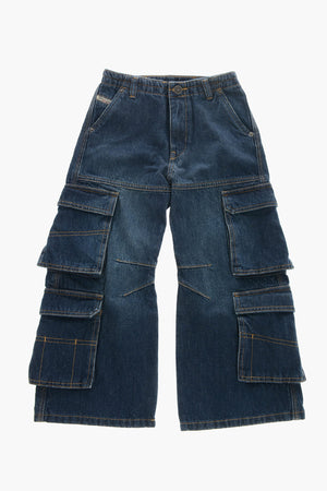 Pantaloni Cargo In Denim 