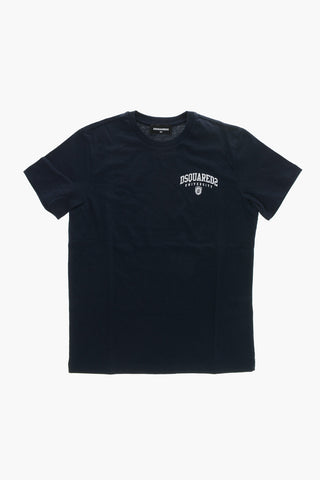 T-shirt Girocollo in Cotone con Stampa Logo