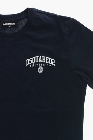 T-shirt Girocollo in Cotone con Stampa Logo