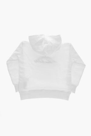 ICON Felpa Hoodie in Cotone Garzato con Logo