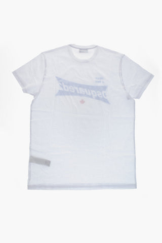 Rundhals-T-Shirt RELAX In Uni Mit Print-Logo