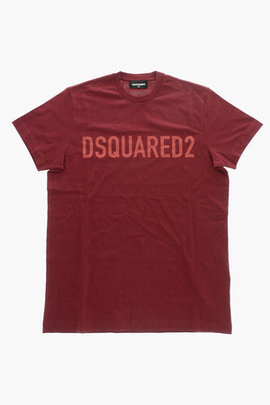 T-Shirt Girocollo RELAX in Tinta Unita con Logo Stampato