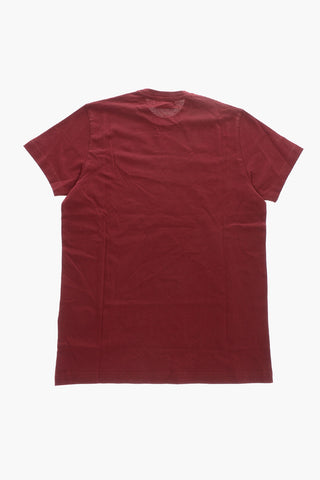 T-Shirt Girocollo RELAX in Tinta Unita con Logo Stampato