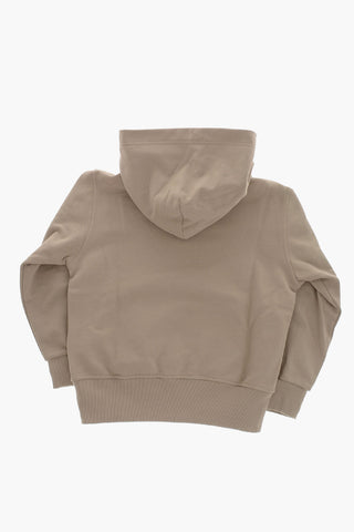 Brushed Cotton Hoodie with Embossed Oval-D Logo