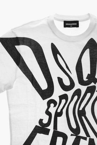 SPORT EDTN X T-Shirt Girocollo in Tinta Unita con Stampa a Contrasto